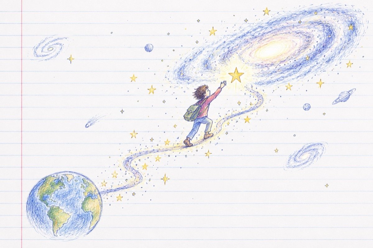 Ilustrație pentru poezia „Aventură”