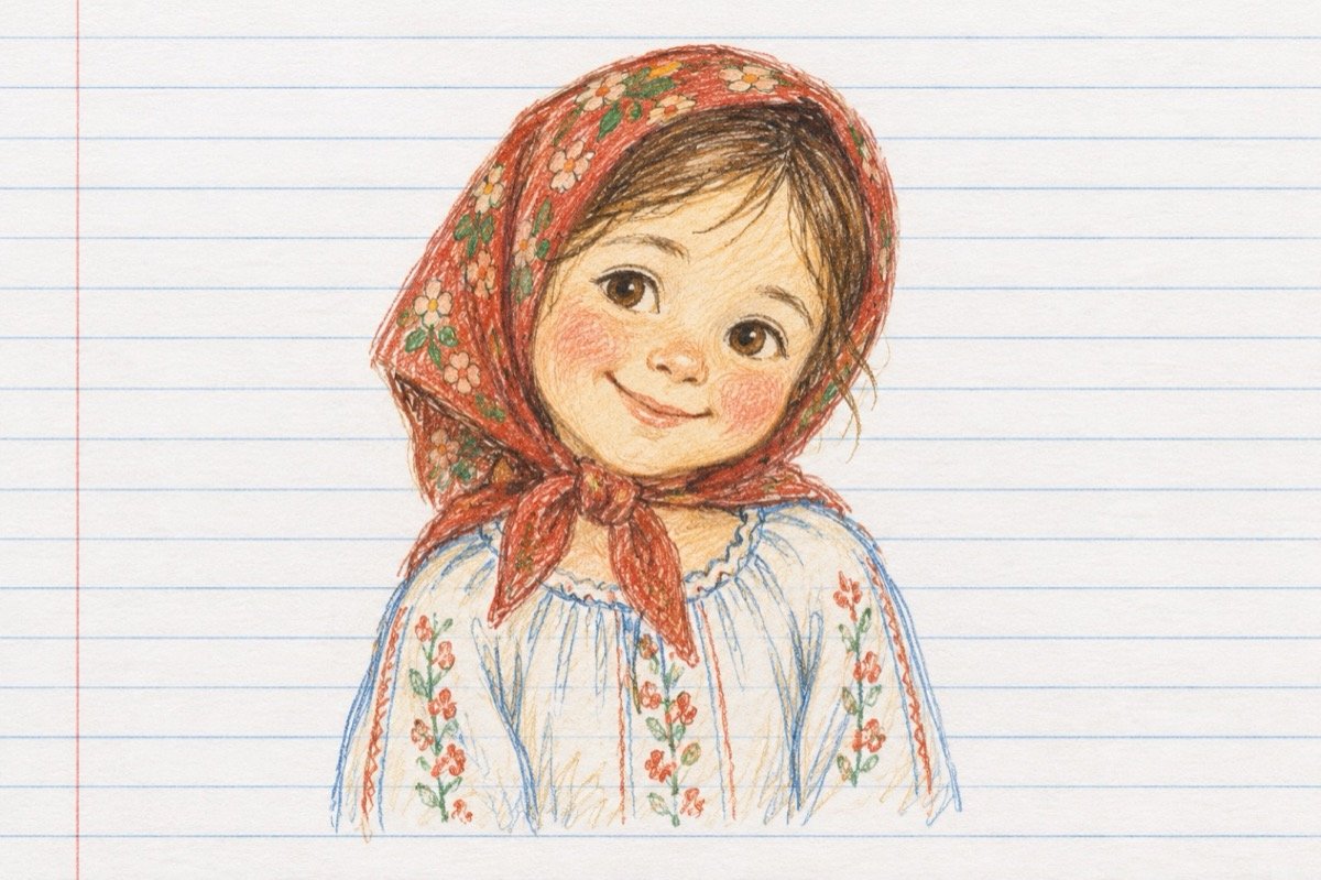Ilustrație pentru poezia „Caterina”