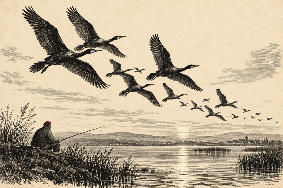 Ilustrație pentru poezia „Cormoranii”