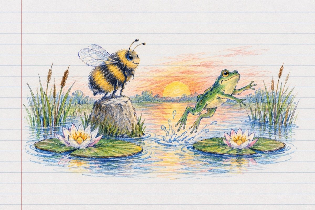 Ilustrație pentru poezia „Cupa bondar”
