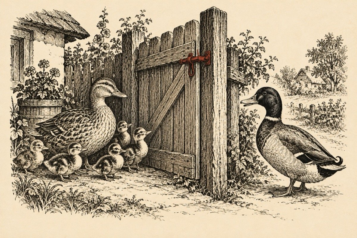 Ilustrație pentru poezia „Domnule rățoi”
