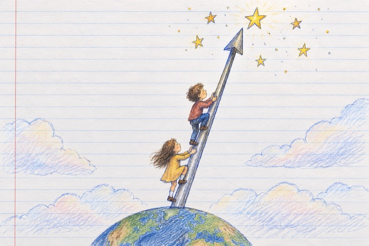 Ilustrație pentru poezia „E timpul”