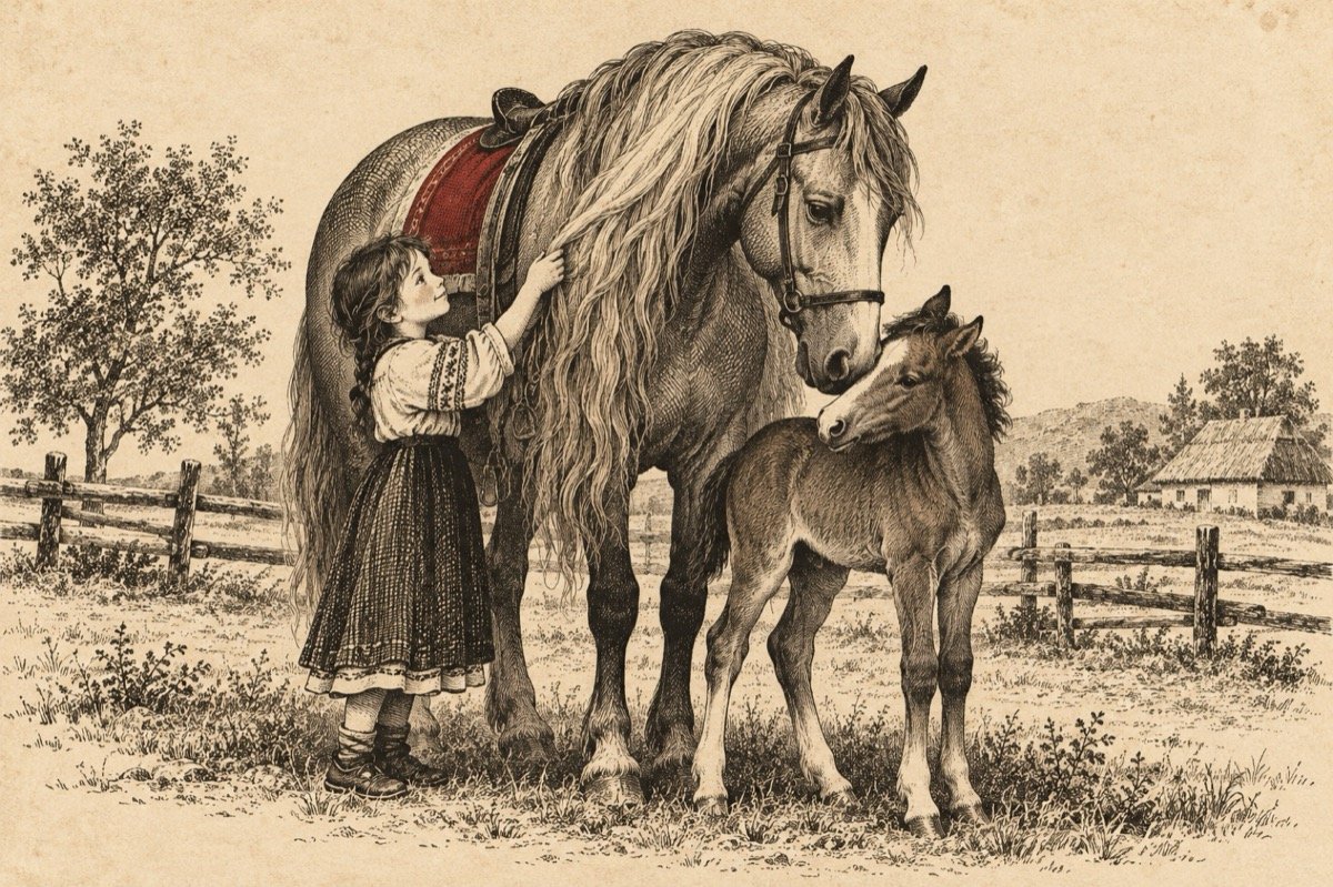 Ilustrație pentru poezia „Echitație”