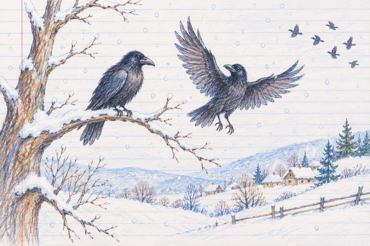 Ilustrație pentru poezia „Întrebare”