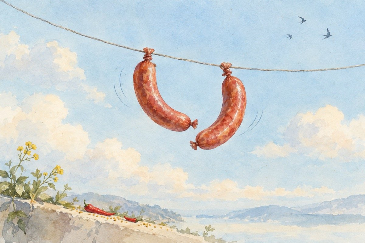 Ilustrație pentru poezia „La cârnățărie”