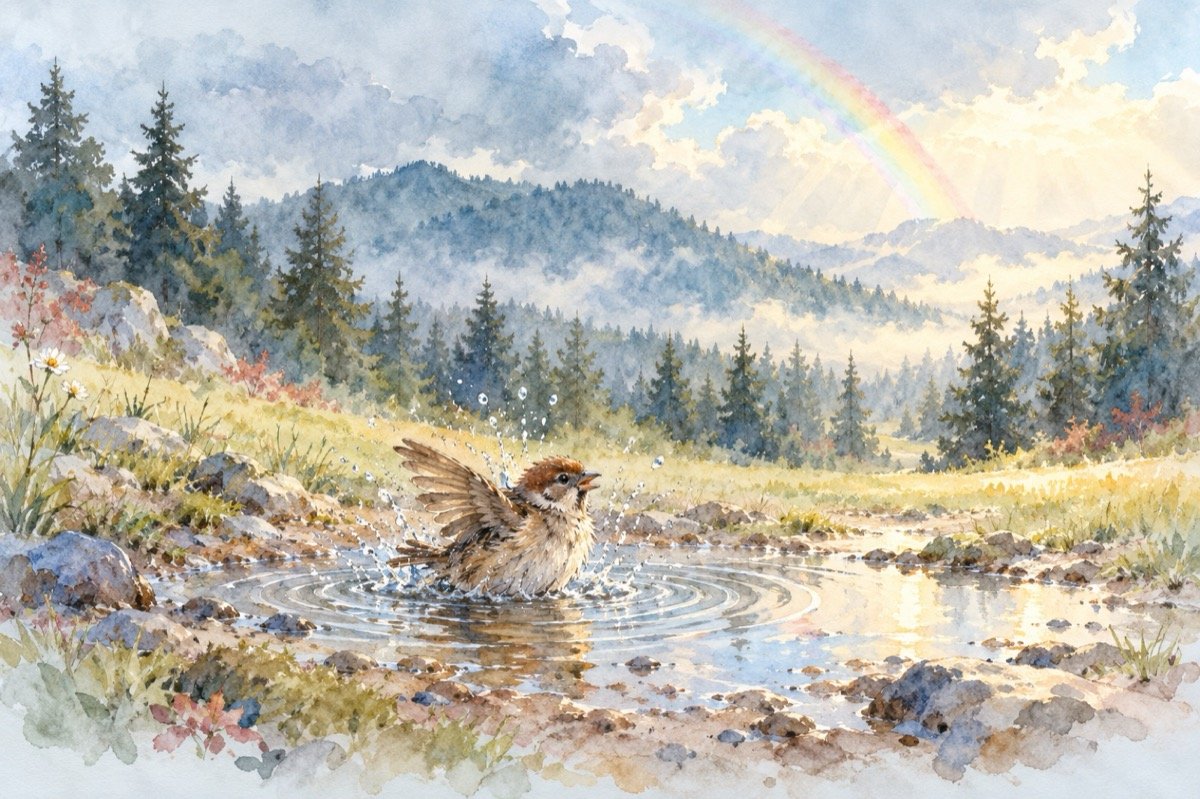 Ilustrație pentru poezia „La Poiana Brașov”