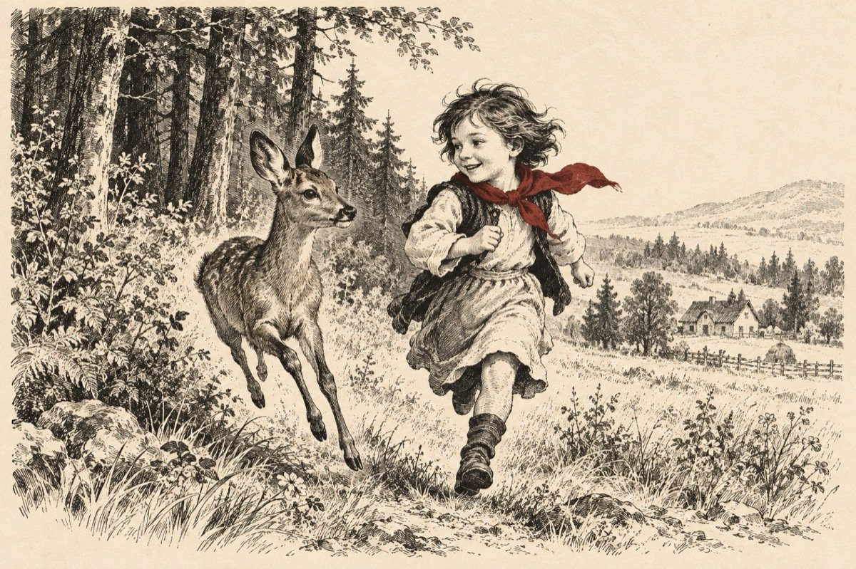 Ilustrație pentru poezia „Prietenie”