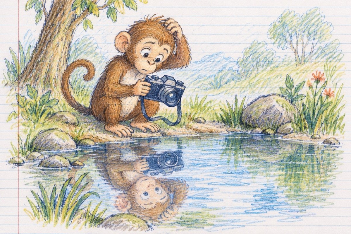 Ilustrație pentru poezia „Reporterul”